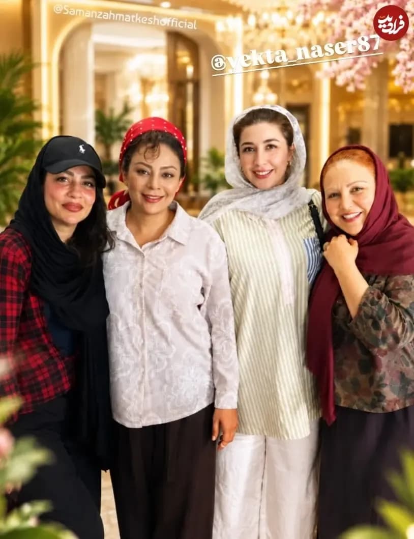 عکس جذاب مهشید جوادی با چادر نماز در حرم امام رضا (ع)