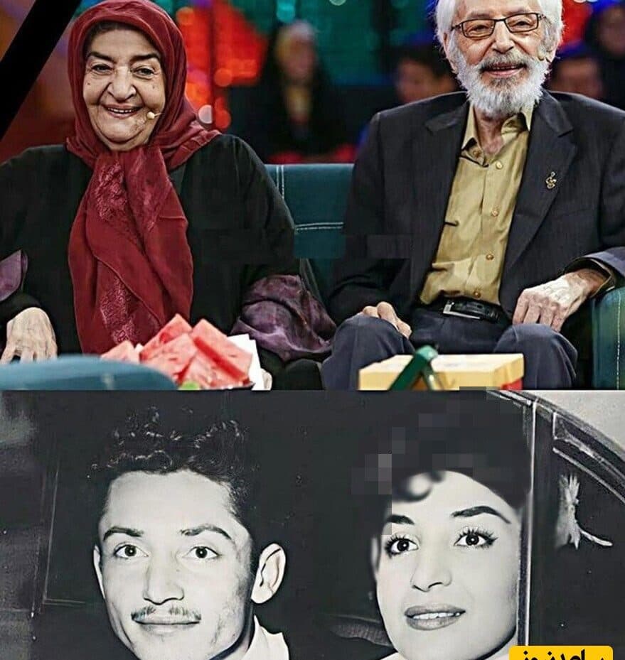 خانه ابدی عاشقانه هنرمند پیشکسوت و همسرش/ سنگ مزار زیبای استاد جمشید مشایخی و بانو گیتی افروز در قطعه هنرمندان بهشت زهرا+عکس