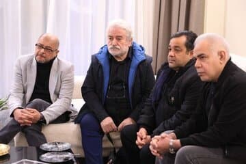 تصاویری که همه را شوکه کرد! دیدار هنرمندان با خانواده هادی مرزبان!