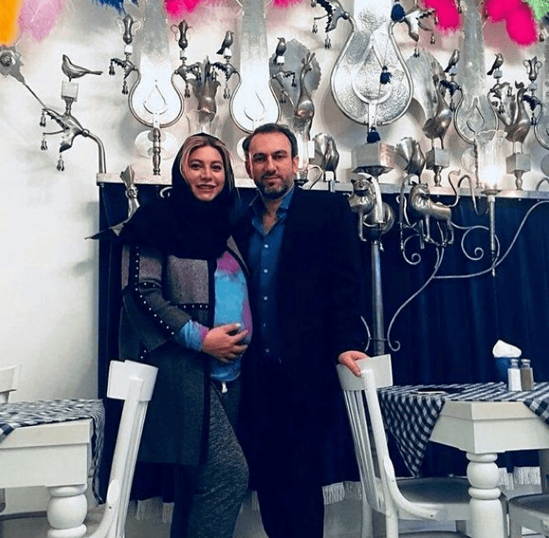ژست متفاوت و عجیب بارداری فریبا نادری در استایل کنار همسر میلیاردرش!