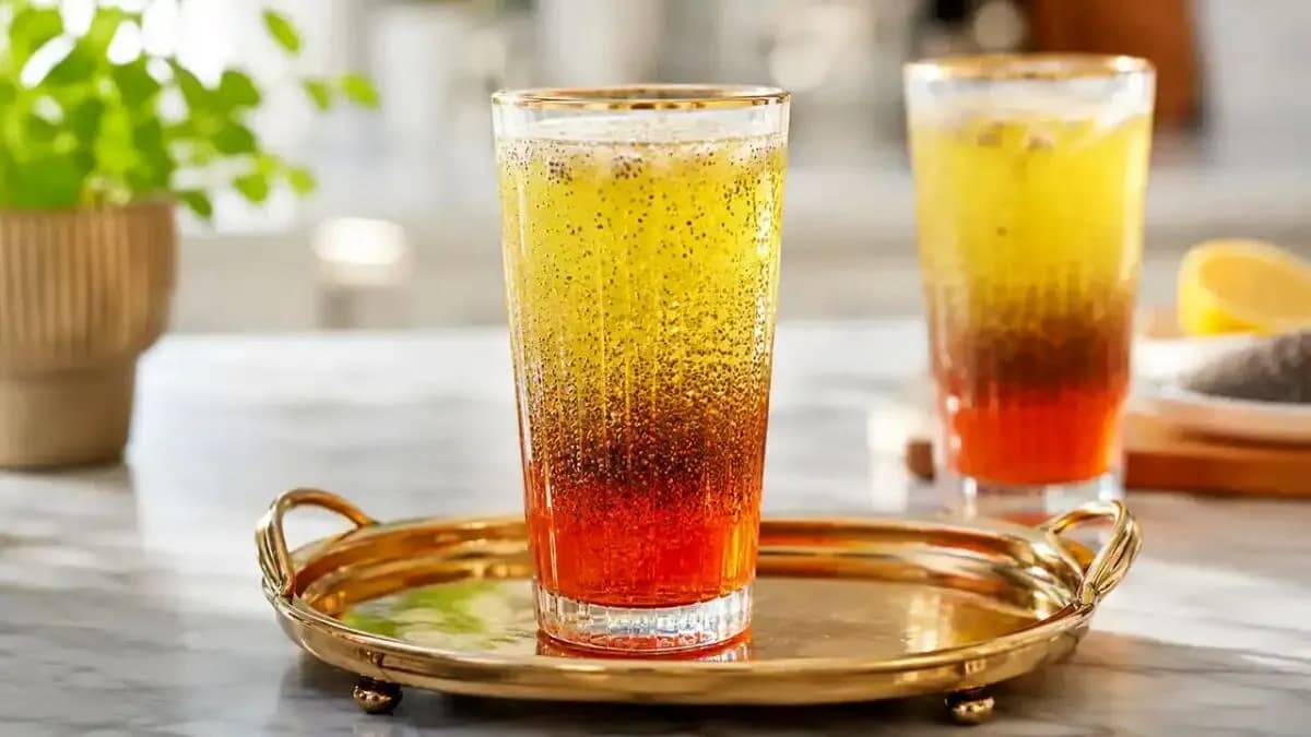 طرز تهیه شربت دو رنگ خاکشیر به روش ساده و حرفهای