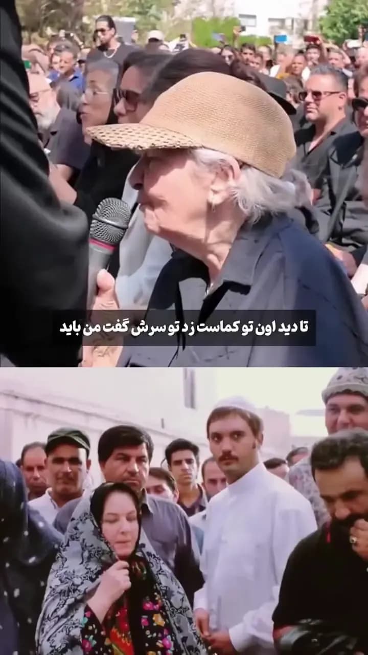 ببینید| واکنش احساسی و اشکهای «مینا جعفرزاده» در مراسم بزرگداشت اکبر عبدی