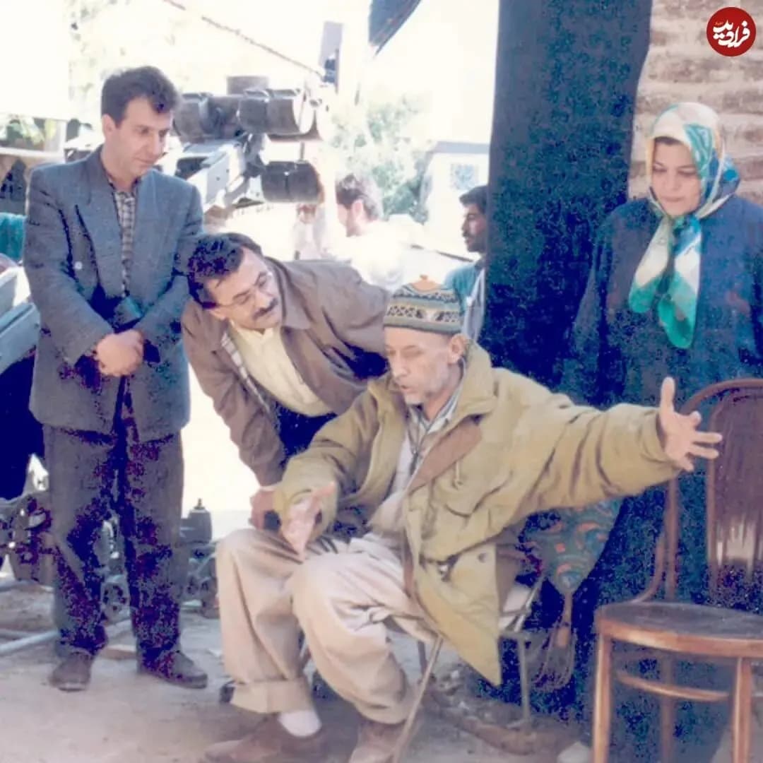 عکس نوستالژی از زری خوشکام و علی حاتمی در پشت صحنه فیلم تختی