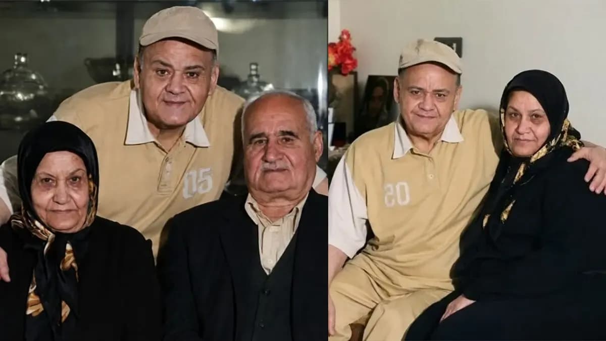 فیلم گریه مادر اکبر عبدی کنار مزار سلطان کمدی ایران