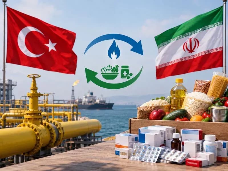 ترکیه در ازای گاز ایران غذا و دارو پرداخت می کند