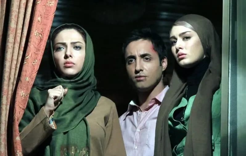 عکس قدیمی از سحر قریشی و لیلا اوتادی در حال تمرین دیالوگ در پشت صحنه فیلم در سال 91