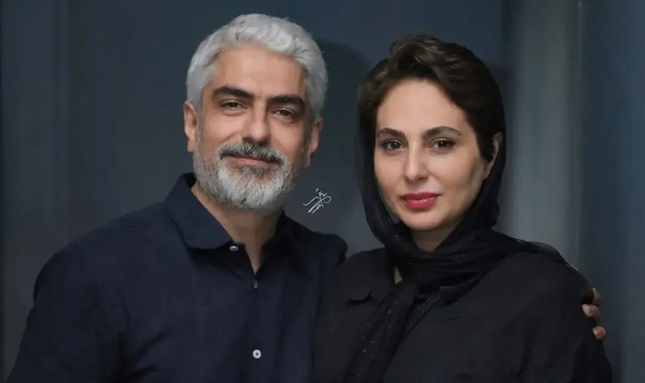 تصویر چهره روز؛ عکس یادگاری مهدی پاکدل و رعنا آزادی ور در حاشیه نمایش آرش