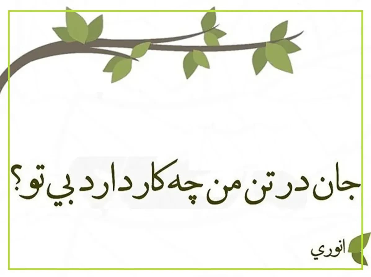 امروز با انوری؛ جان در تن من چه کار دارد بی تو؟