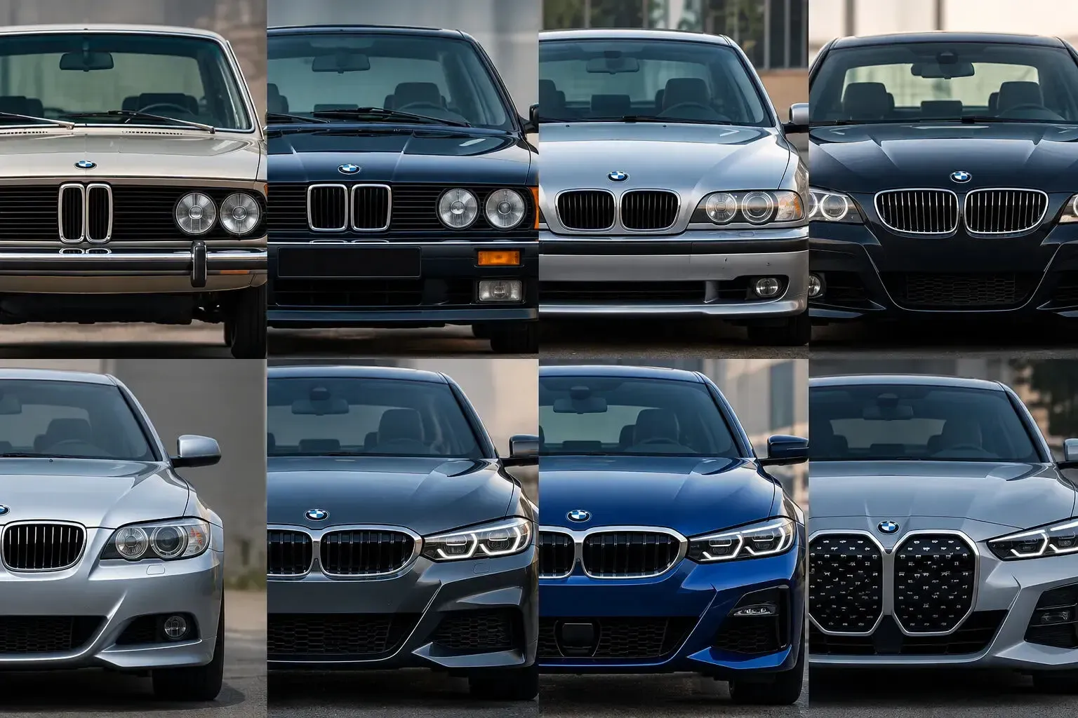 عکس BMW از E21 تا G50؛ نگاهی به تمام تغییرات نسل های بی ام و