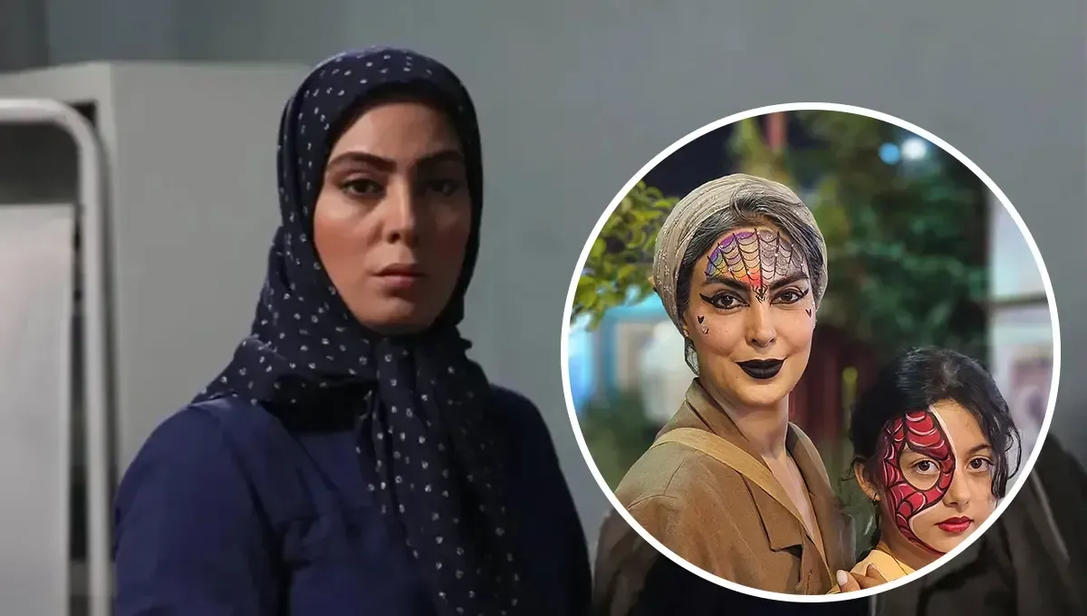 تصاویر جالب نیلوفر شهیدی، بازیگر گاندو، در کنار دخترش با گریم فانتزی