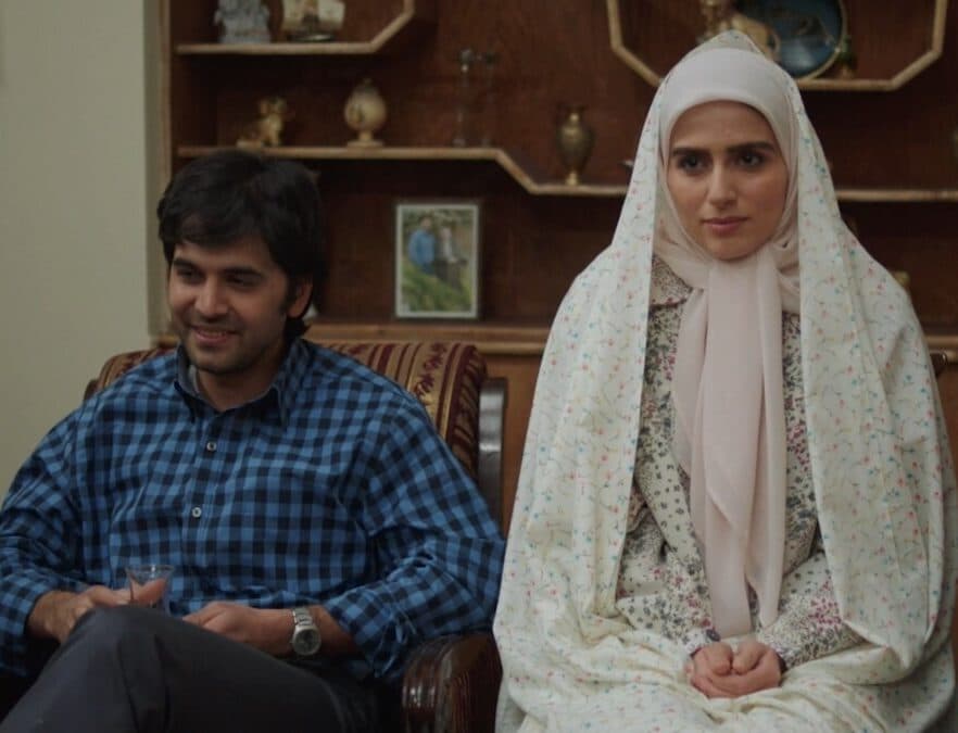تصویری از پشت صحنه ماه عسل عاشقانه احسان و طاهره سریال لحظه گرگ و میش